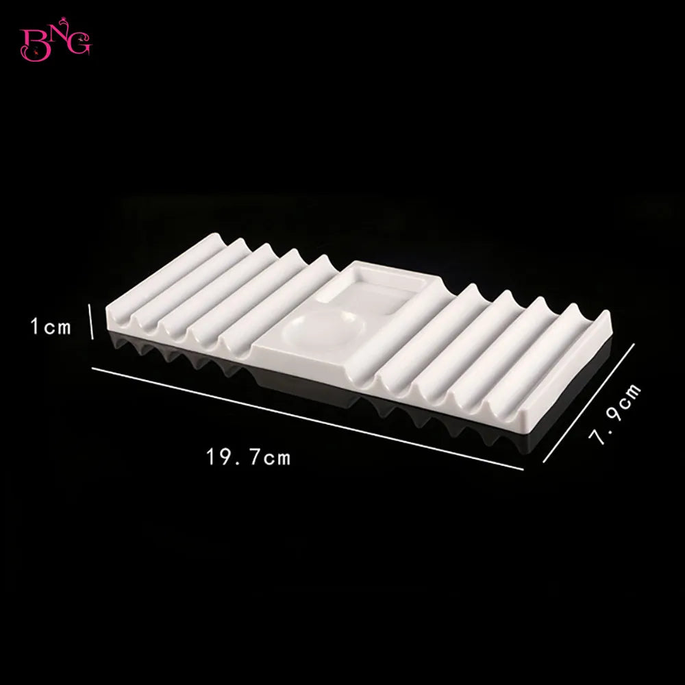 Porte stylo à ongles en silicone - 10 supports