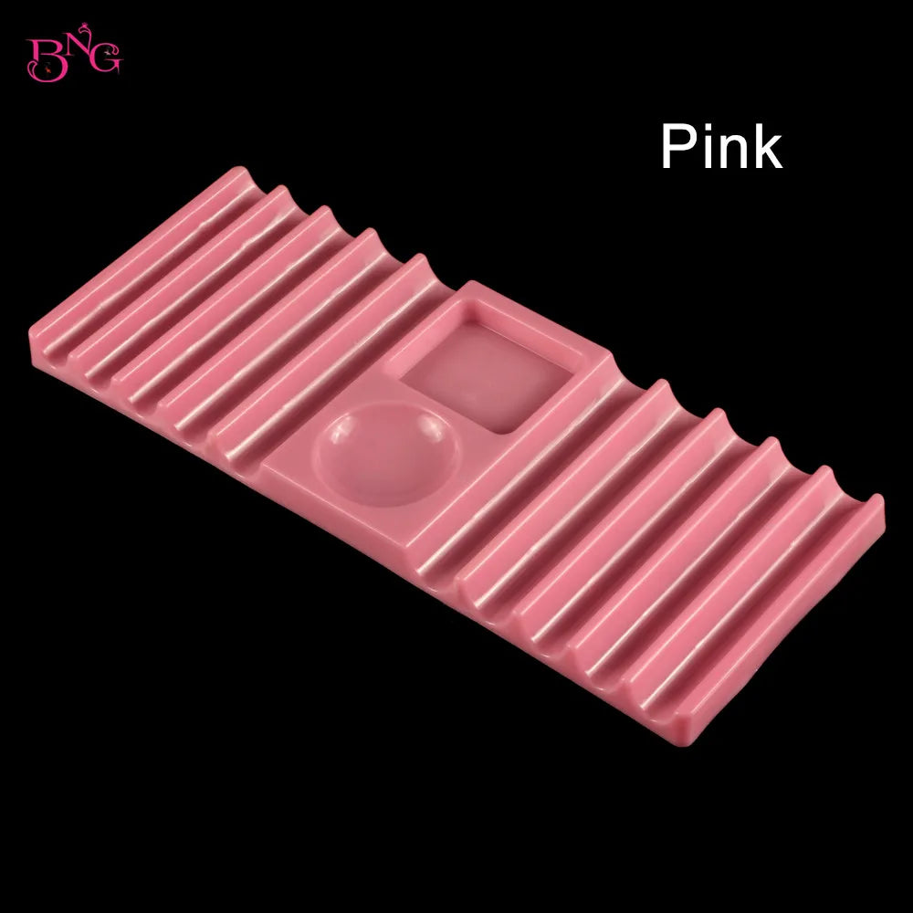 Porte stylo à ongles en silicone - 10 supports