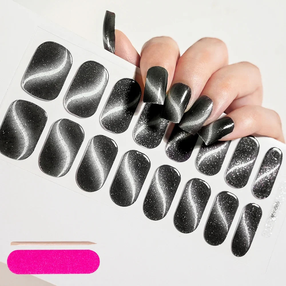 Stickers Ongles Gel Semi-Durci – Pose Facile, Résultat Salon