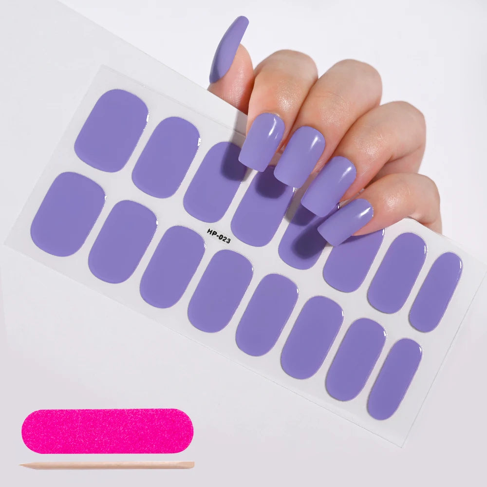 Stickers Ongles Gel Semi-Durci – Pose Facile, Résultat Salon