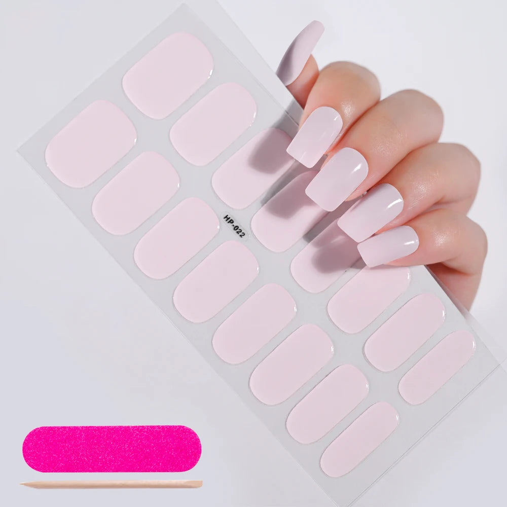 Stickers Ongles Gel Semi-Durci – Pose Facile, Résultat Salon
