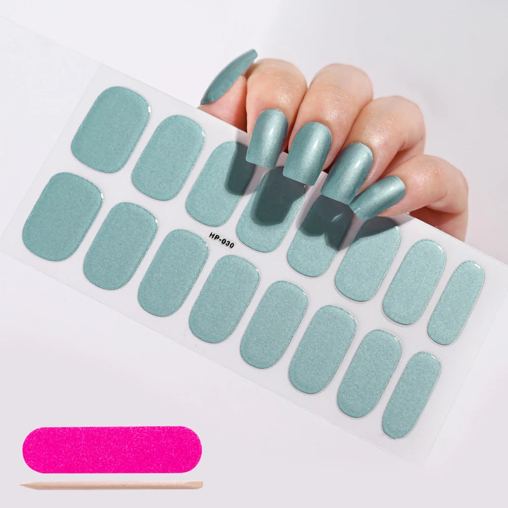Stickers Ongles Gel Semi-Durci – Pose Facile, Résultat Salon