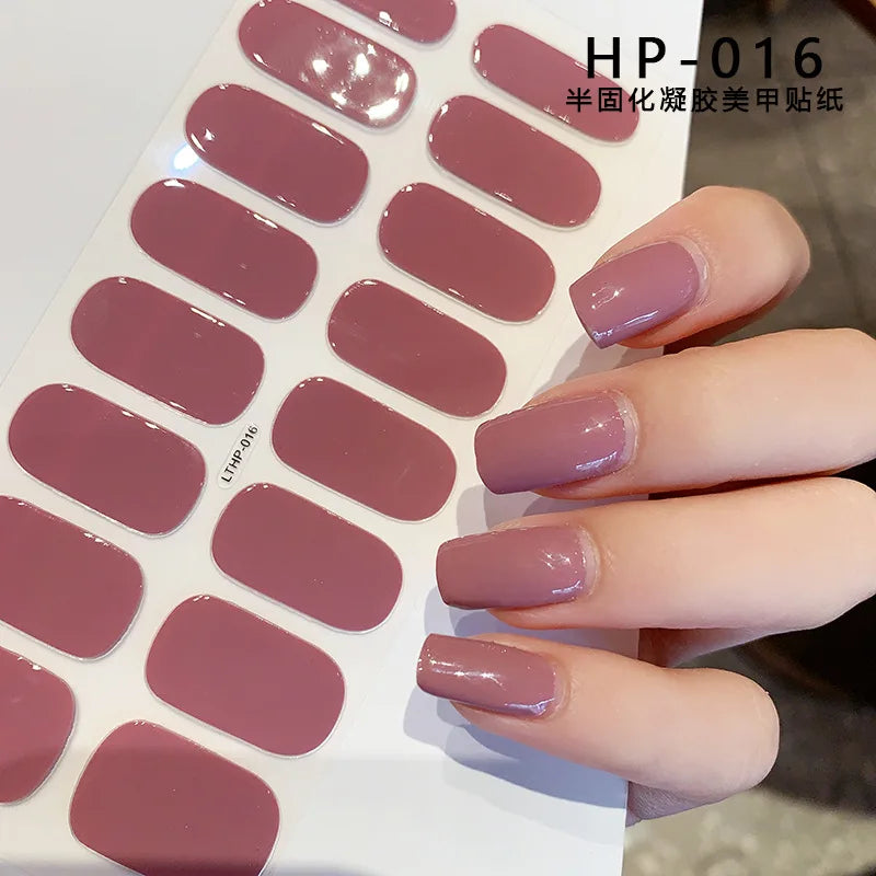 Stickers Ongles Gel Semi-Durci – Pose Facile, Résultat Salon