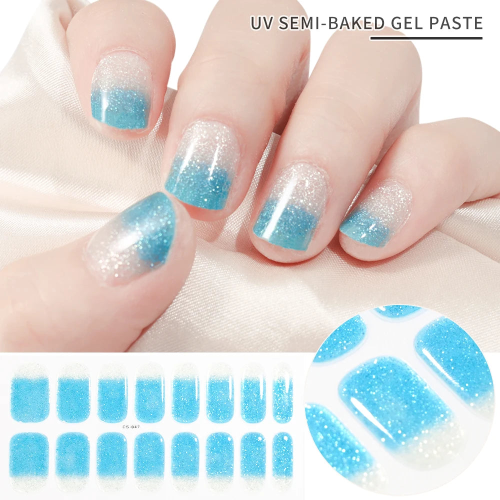 Stickers Ongles Gel Semi-Durci – Pose Facile, Résultat Salon