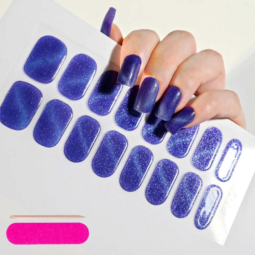 Stickers Ongles Gel Semi-Durci – Pose Facile, Résultat Salon