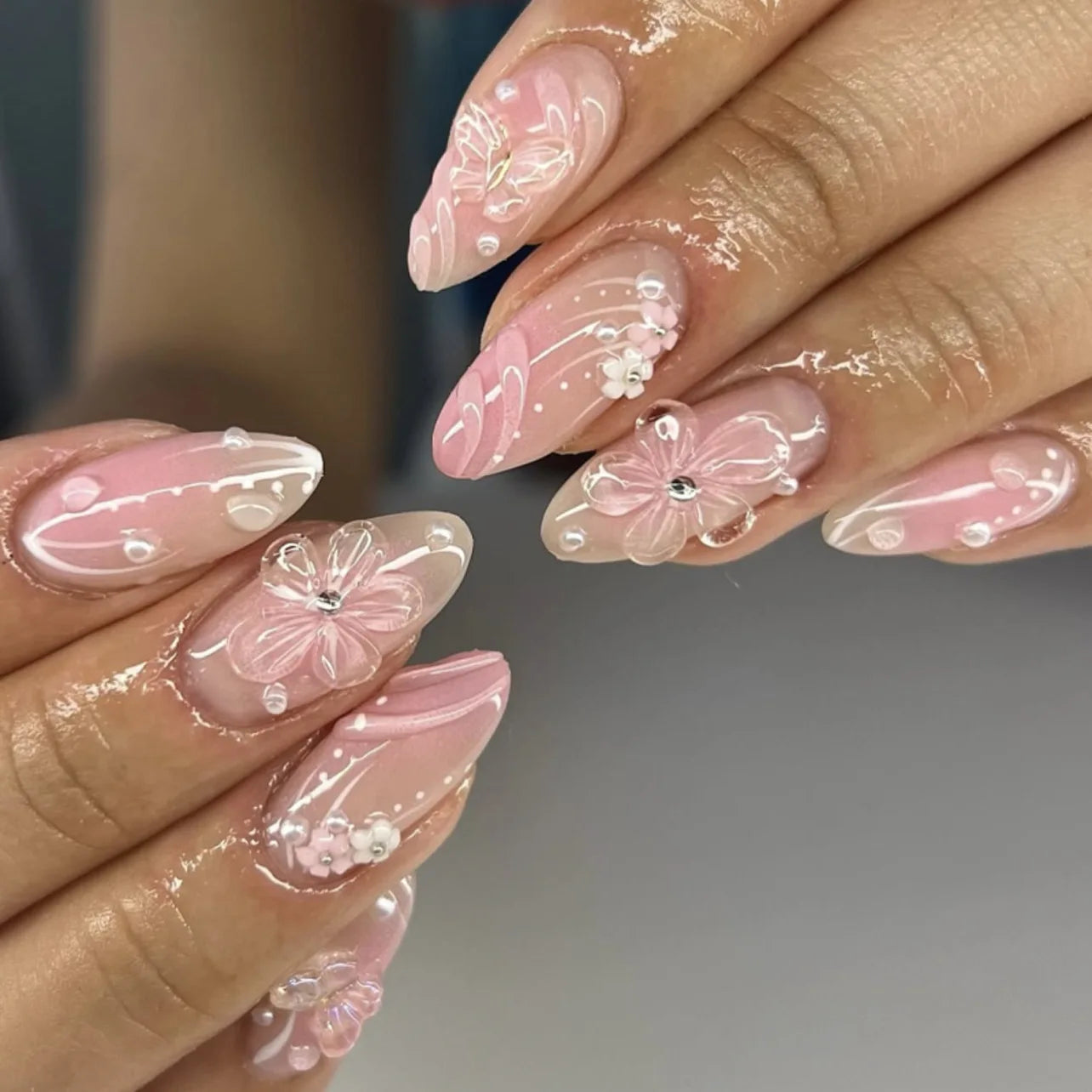 24 pièces ongles en 3D - couleurs multiples