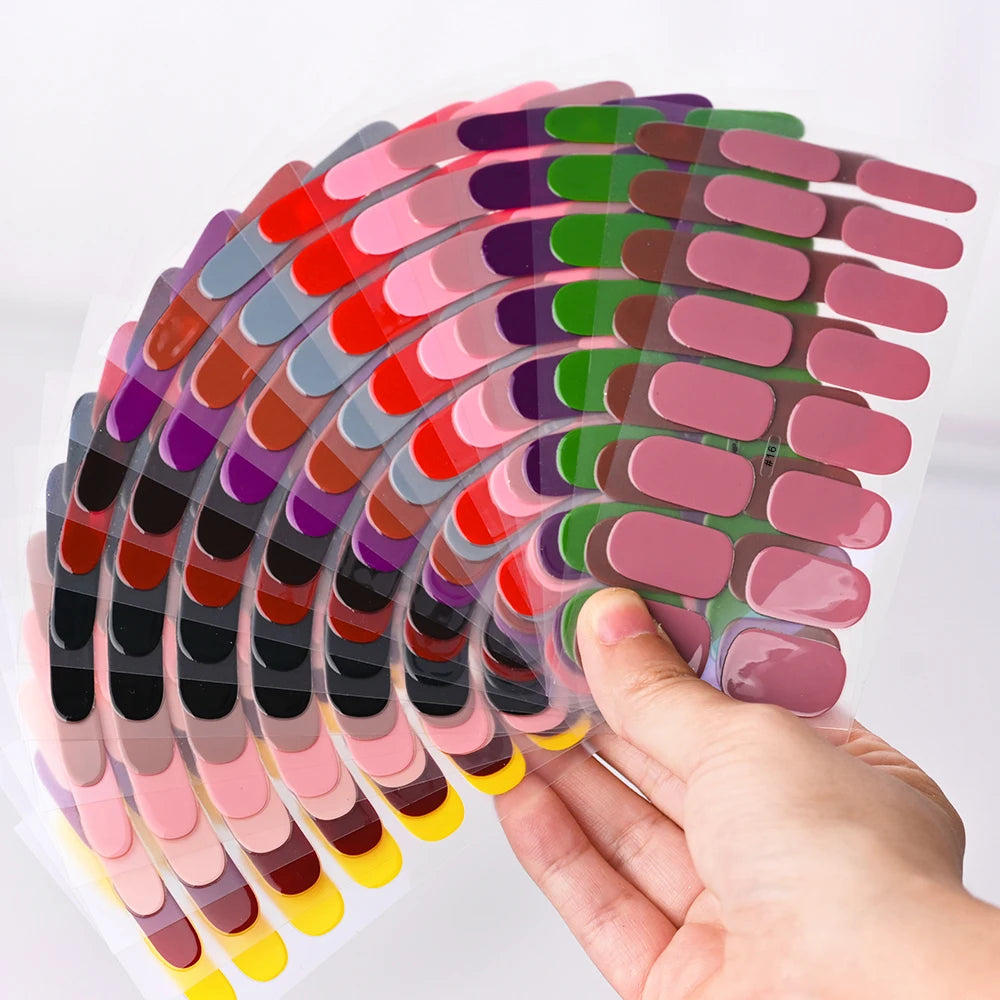 Stickers Ongles Gel Semi-Durci – Pose Facile, Résultat Salon