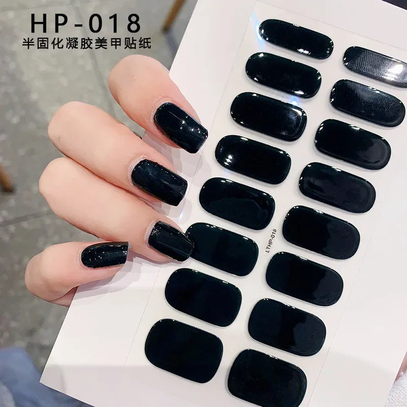 Stickers Ongles Gel Semi-Durci – Pose Facile, Résultat Salon