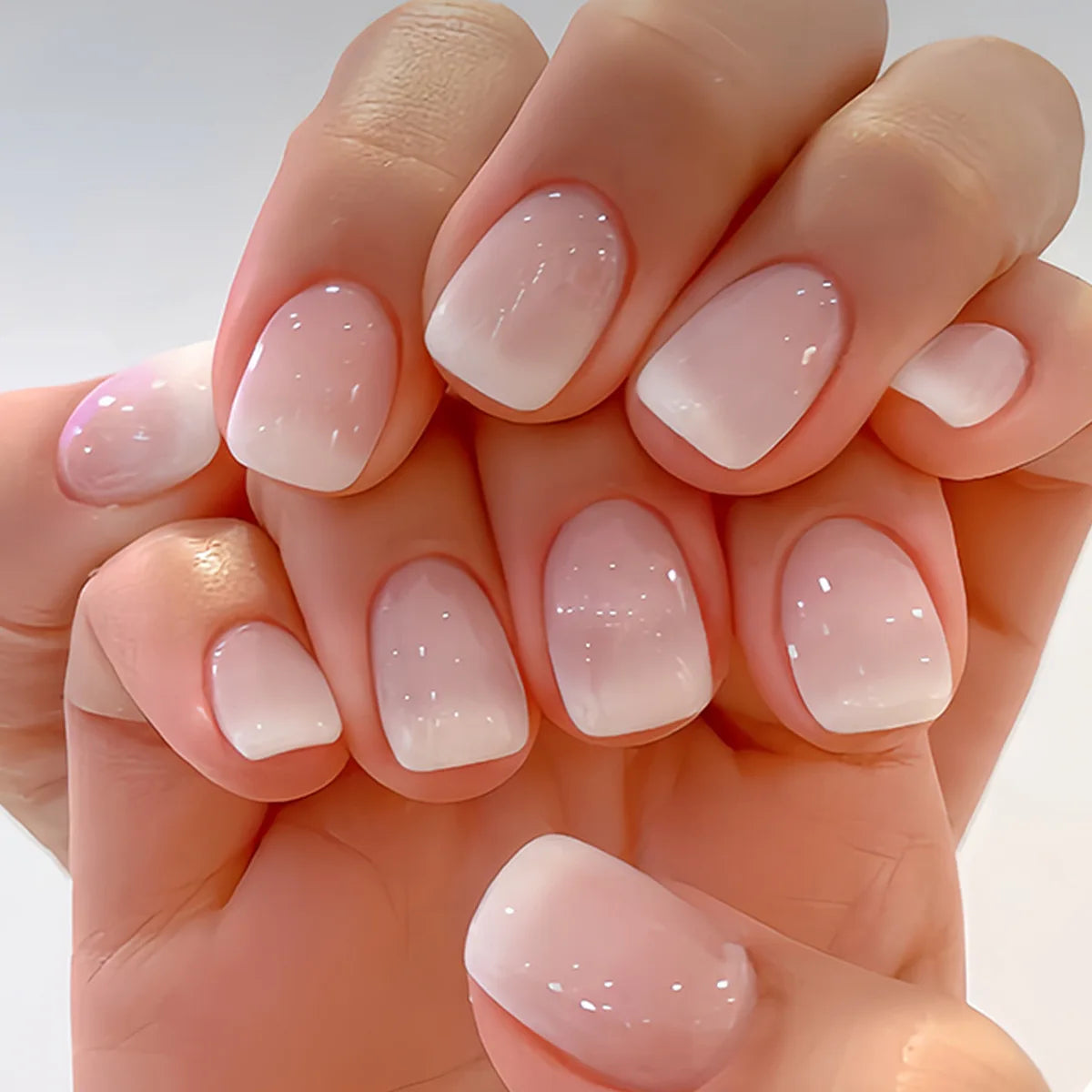 Faux ongles détachable style french carré