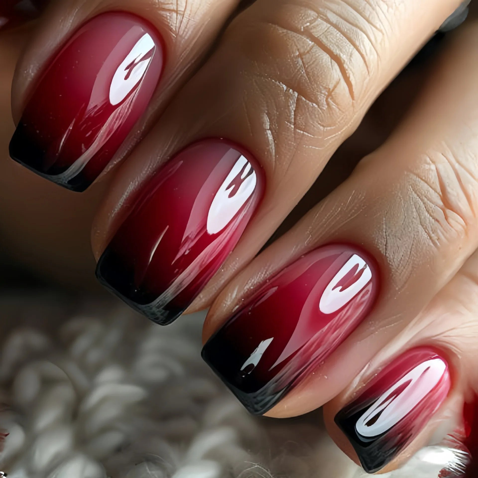 Faux ongles détachable style french carré