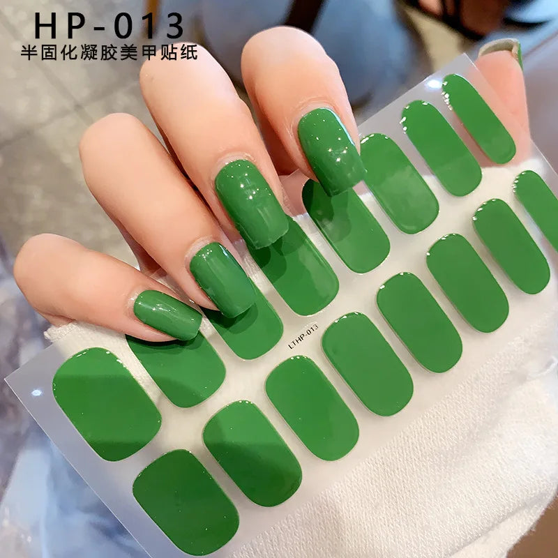 Stickers Ongles Gel Semi-Durci – Pose Facile, Résultat Salon