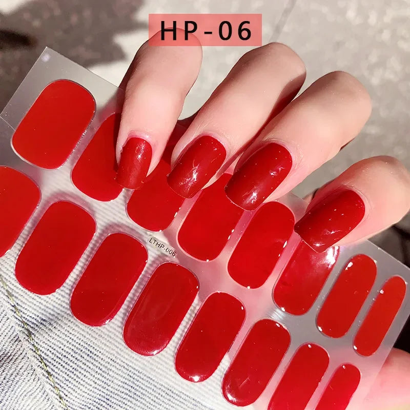 Stickers Ongles Gel Semi-Durci – Pose Facile, Résultat Salon