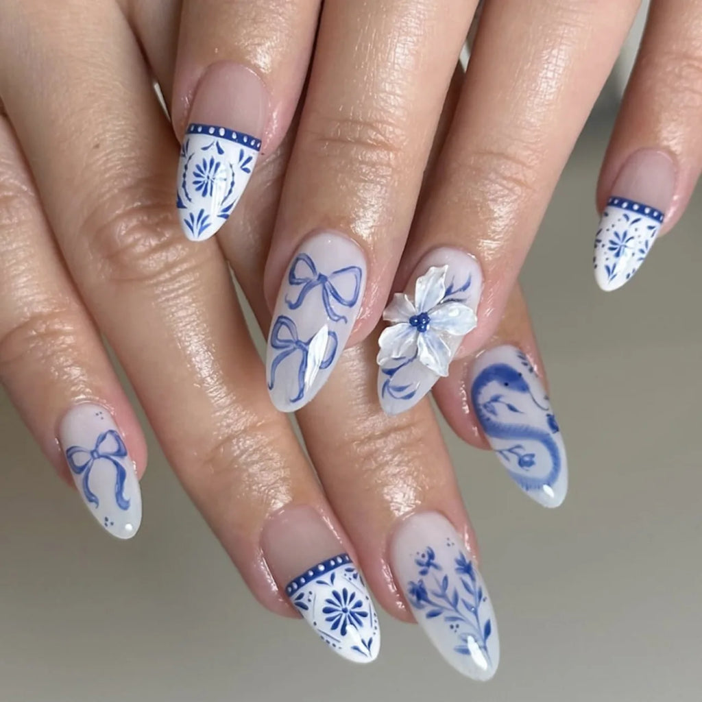 24 pièces ongles en 3D - couleurs multiples