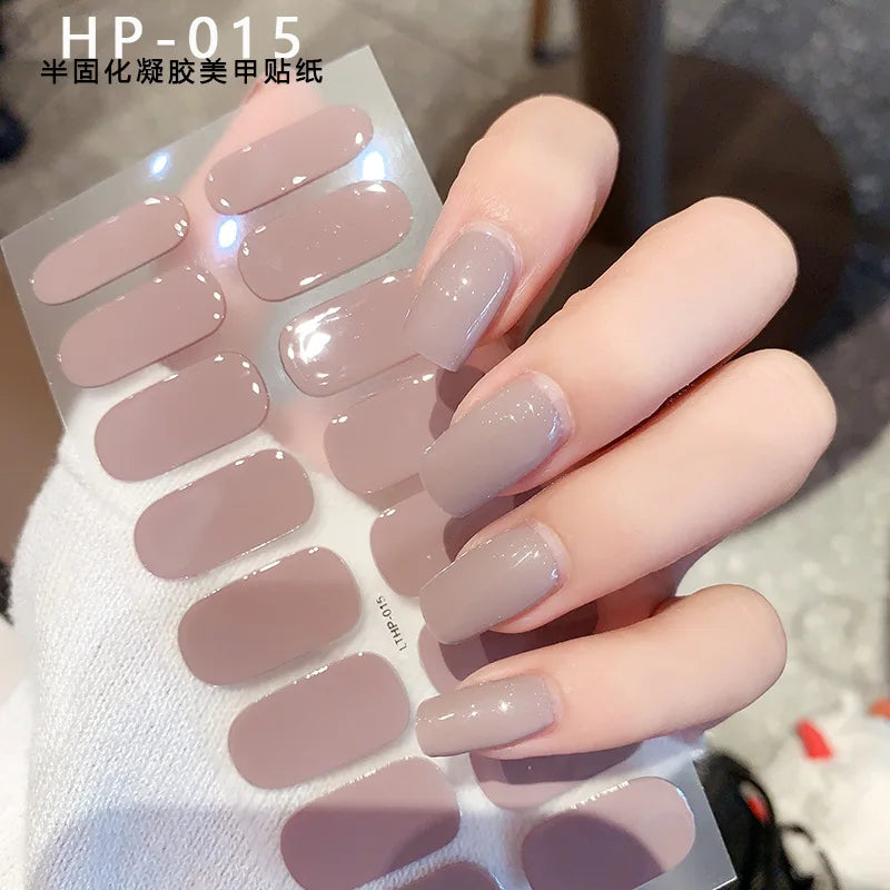 Stickers Ongles Gel Semi-Durci – Pose Facile, Résultat Salon