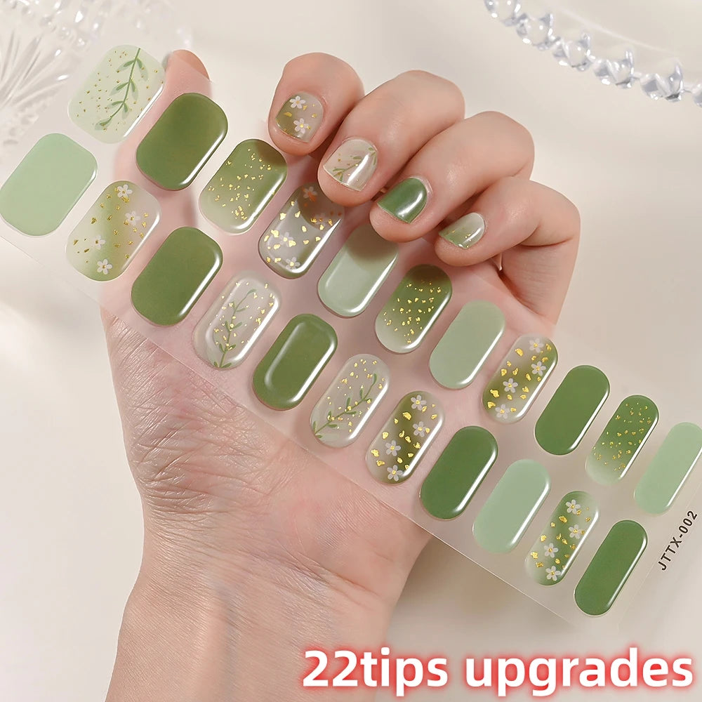 Stickers Ongles Gel Semi-Durci – Pose Facile, Résultat Salon