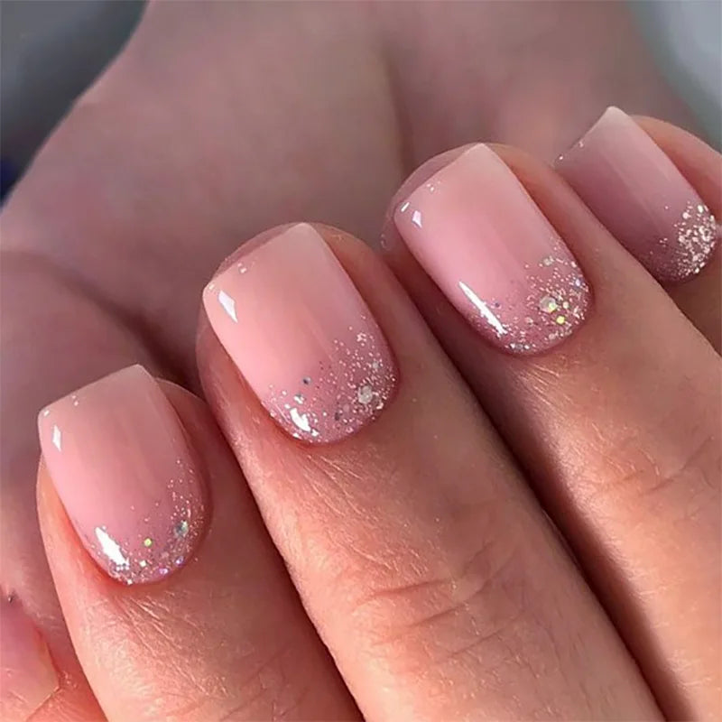 Faux ongles détachable style french carré
