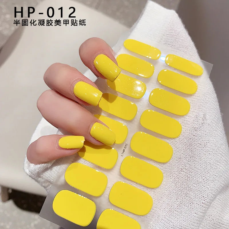 Stickers Ongles Gel Semi-Durci – Pose Facile, Résultat Salon