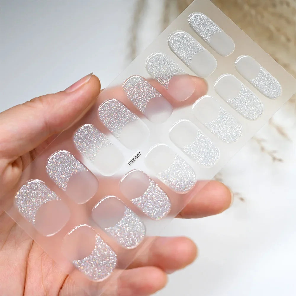 Stickers Ongles Gel Semi-Durci – Pose Facile, Résultat Salon