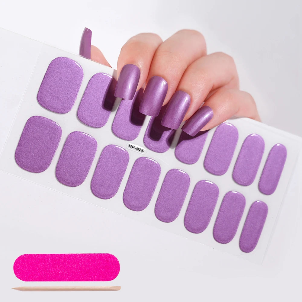 Stickers Ongles Gel Semi-Durci – Pose Facile, Résultat Salon