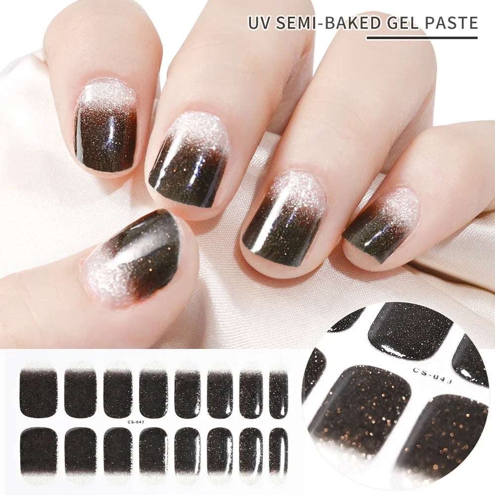 Stickers Ongles Gel Semi-Durci – Pose Facile, Résultat Salon