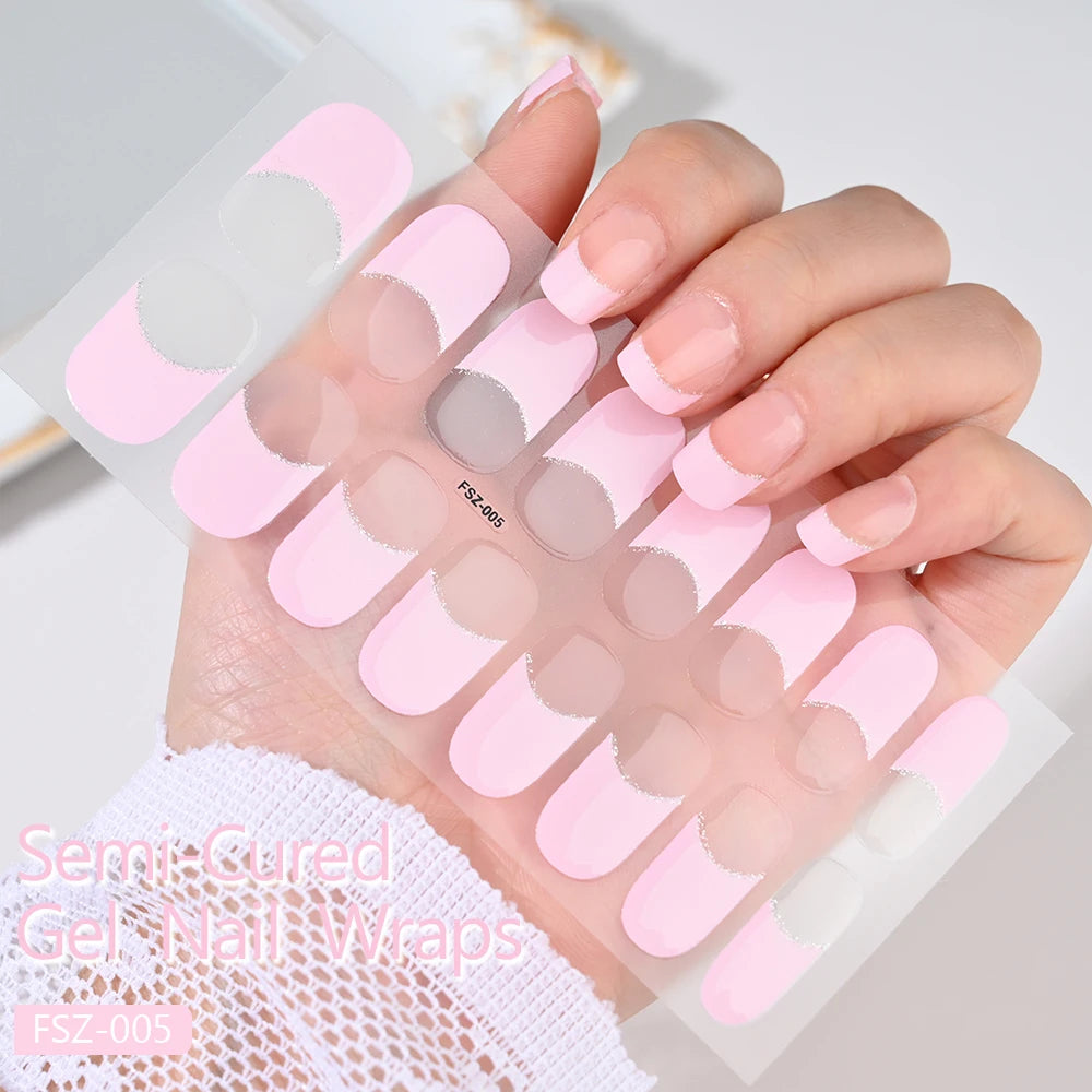 Stickers Ongles Gel Semi-Durci – Pose Facile, Résultat Salon