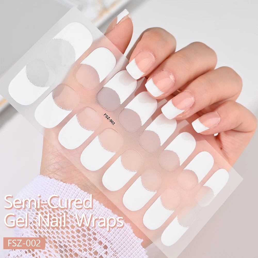 Stickers Ongles Gel Semi-Durci – Pose Facile, Résultat Salon