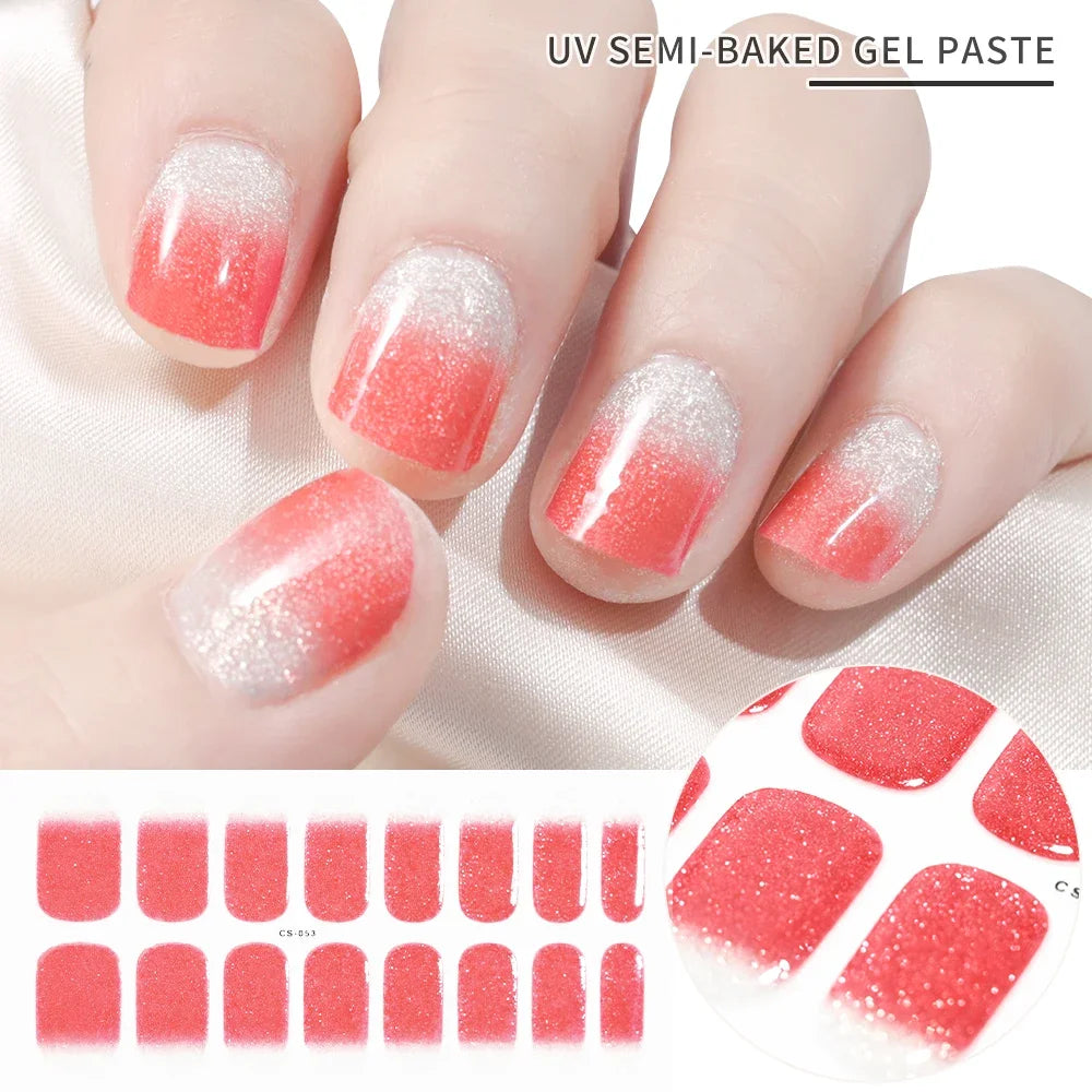 Stickers Ongles Gel Semi-Durci – Pose Facile, Résultat Salon