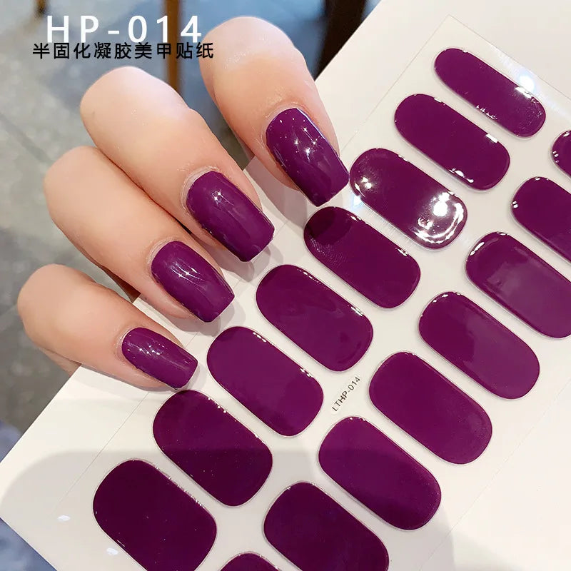 Stickers Ongles Gel Semi-Durci – Pose Facile, Résultat Salon