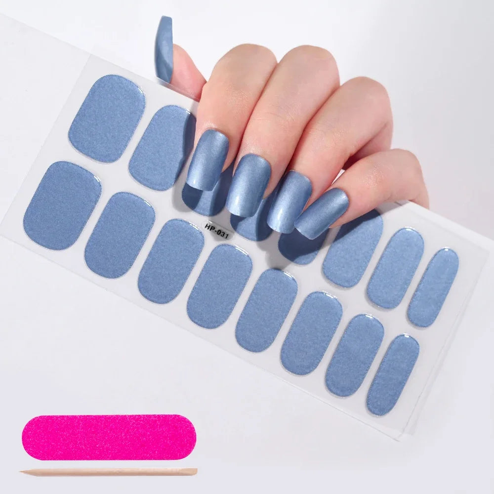 Stickers Ongles Gel Semi-Durci – Pose Facile, Résultat Salon