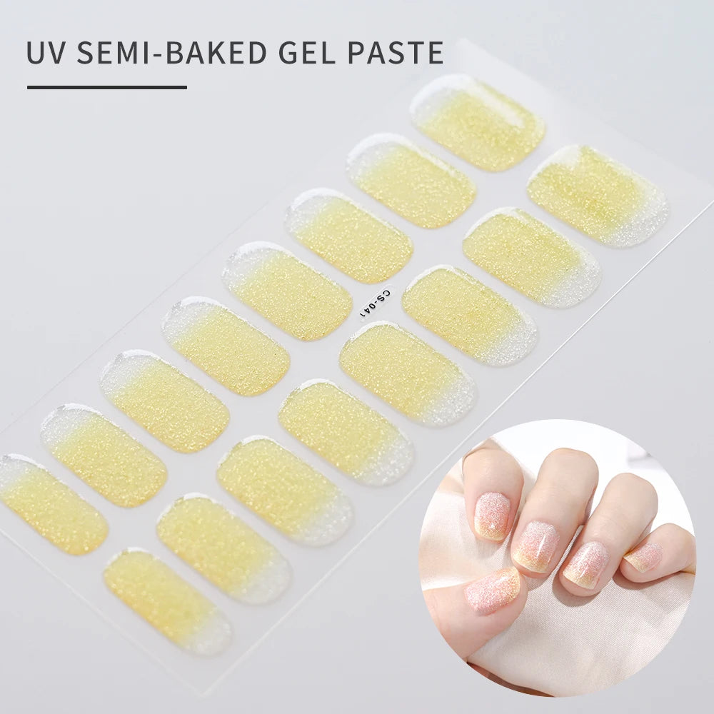 Stickers Ongles Gel Semi-Durci – Pose Facile, Résultat Salon
