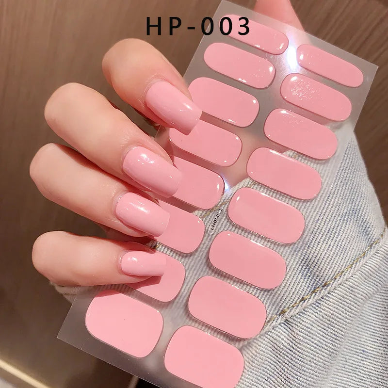 Stickers Ongles Gel Semi-Durci – Pose Facile, Résultat Salon