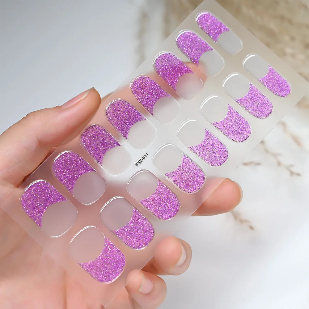 Stickers Ongles Gel Semi-Durci – Pose Facile, Résultat Salon
