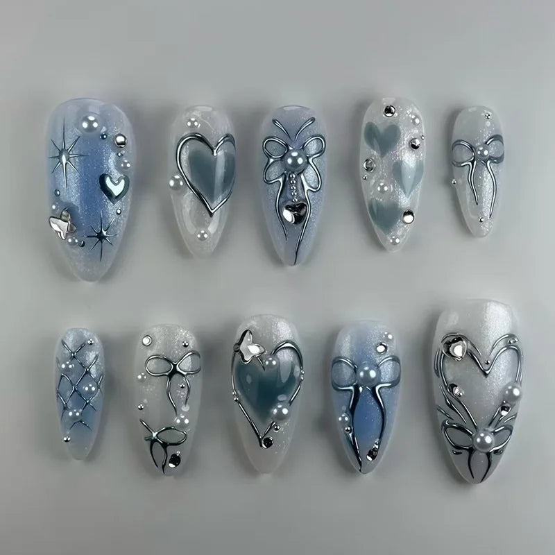 24 pièces ongles en 3D - couleurs multiples