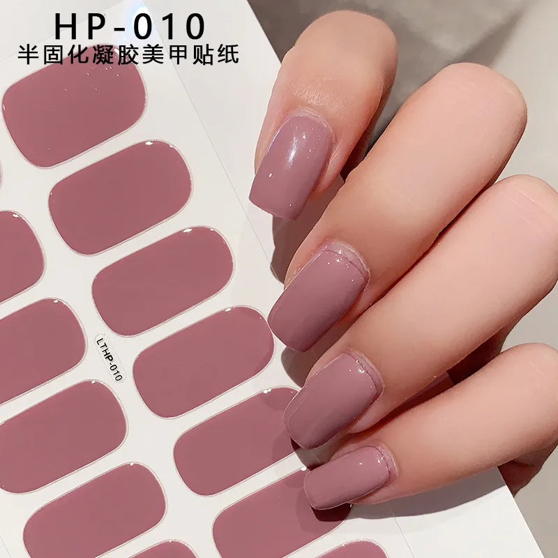 Stickers Ongles Gel Semi-Durci – Pose Facile, Résultat Salon