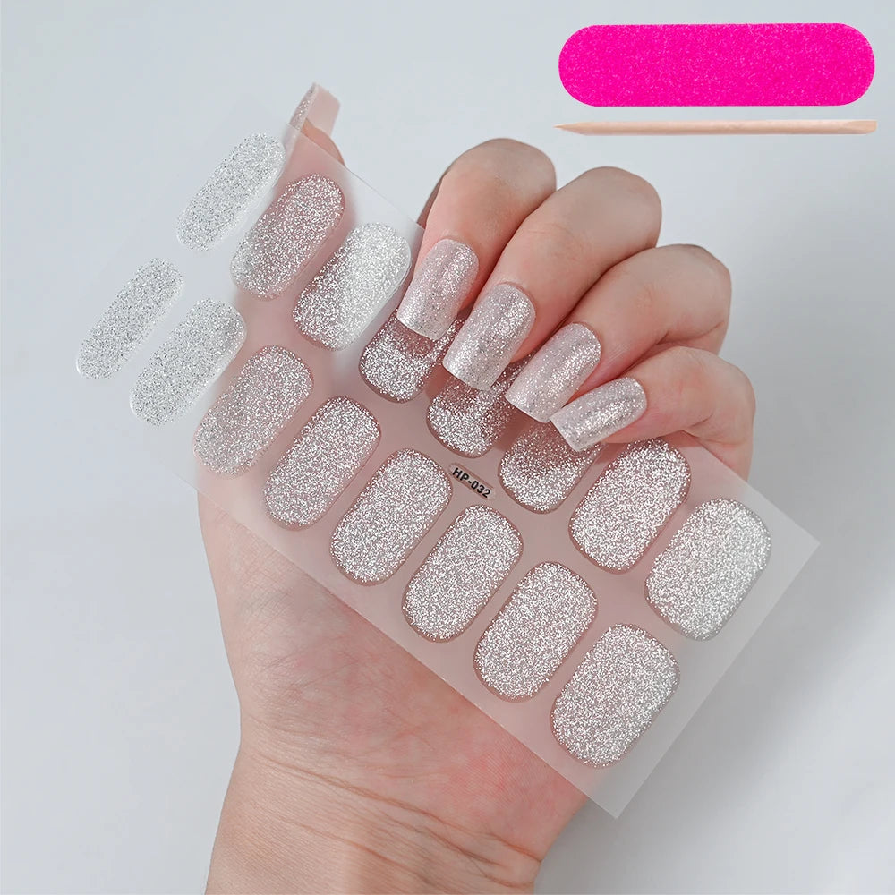 Stickers Ongles Gel Semi-Durci – Pose Facile, Résultat Salon