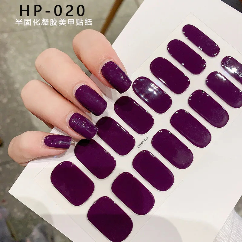 Stickers Ongles Gel Semi-Durci – Pose Facile, Résultat Salon