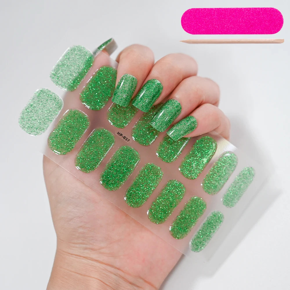 Stickers Ongles Gel Semi-Durci – Pose Facile, Résultat Salon