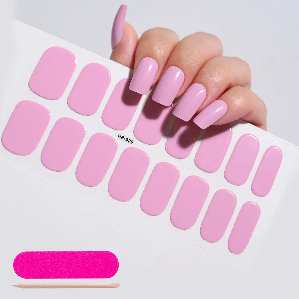 Stickers Ongles Gel Semi-Durci – Pose Facile, Résultat Salon