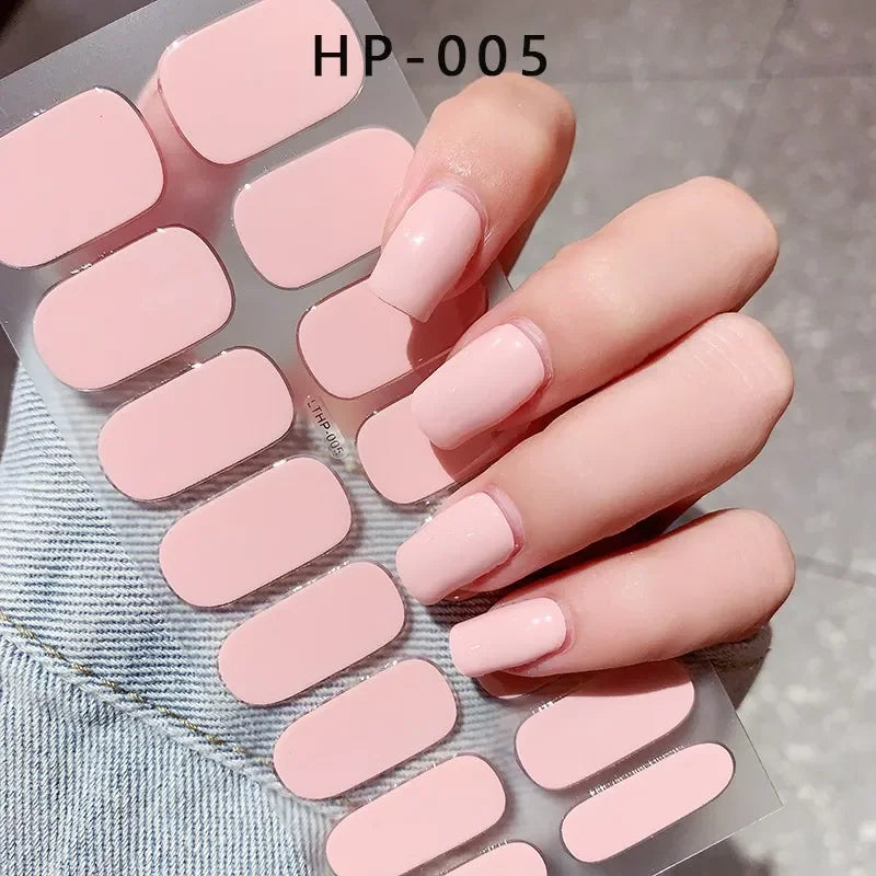 Stickers Ongles Gel Semi-Durci – Pose Facile, Résultat Salon