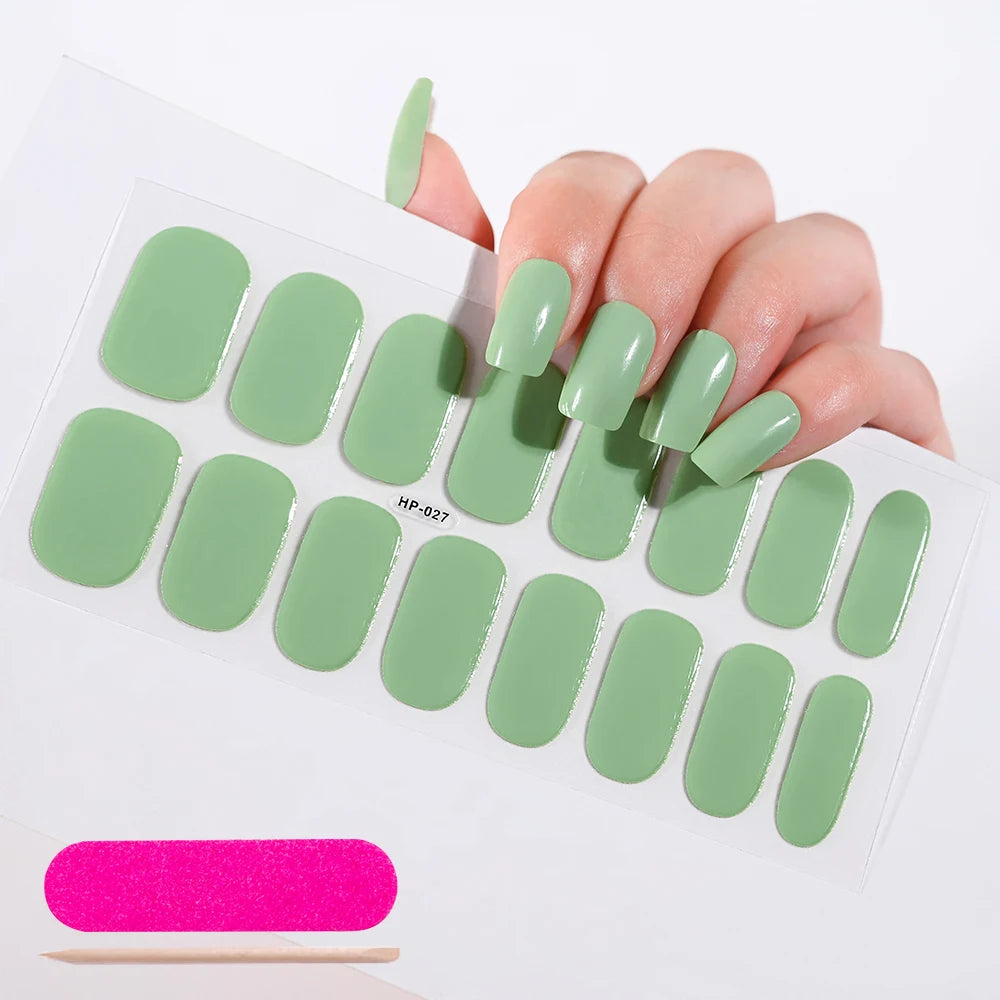 Stickers Ongles Gel Semi-Durci – Pose Facile, Résultat Salon