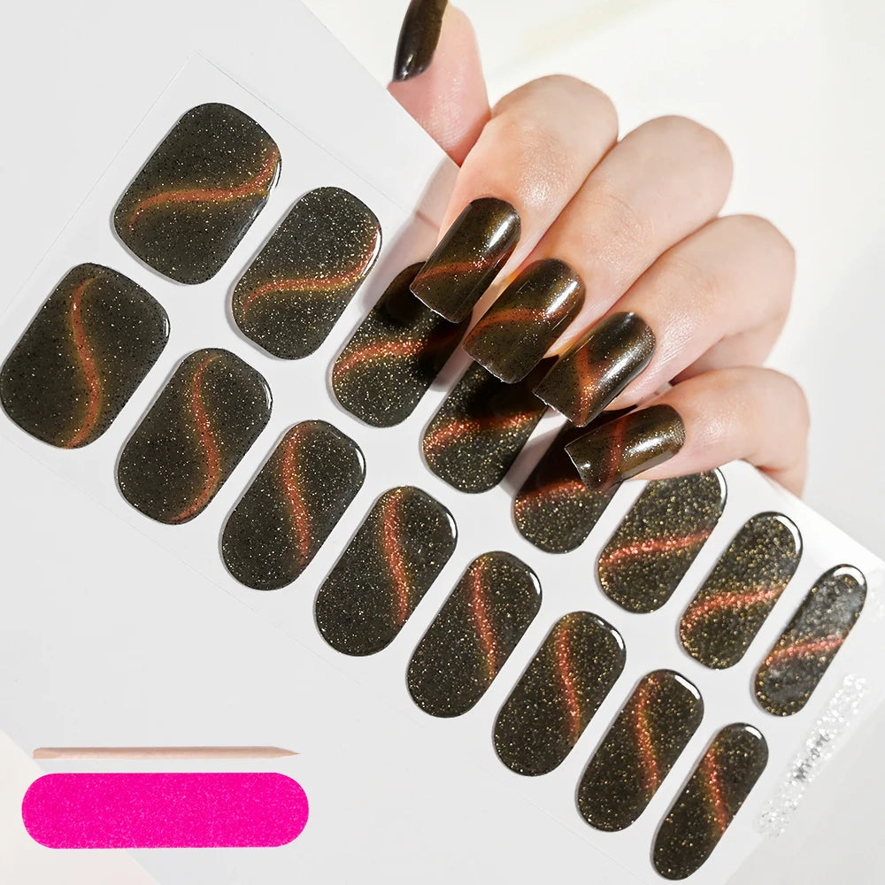 Stickers Ongles Gel Semi-Durci – Pose Facile, Résultat Salon