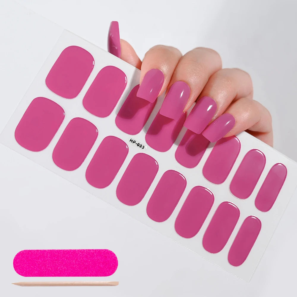 Stickers Ongles Gel Semi-Durci – Pose Facile, Résultat Salon