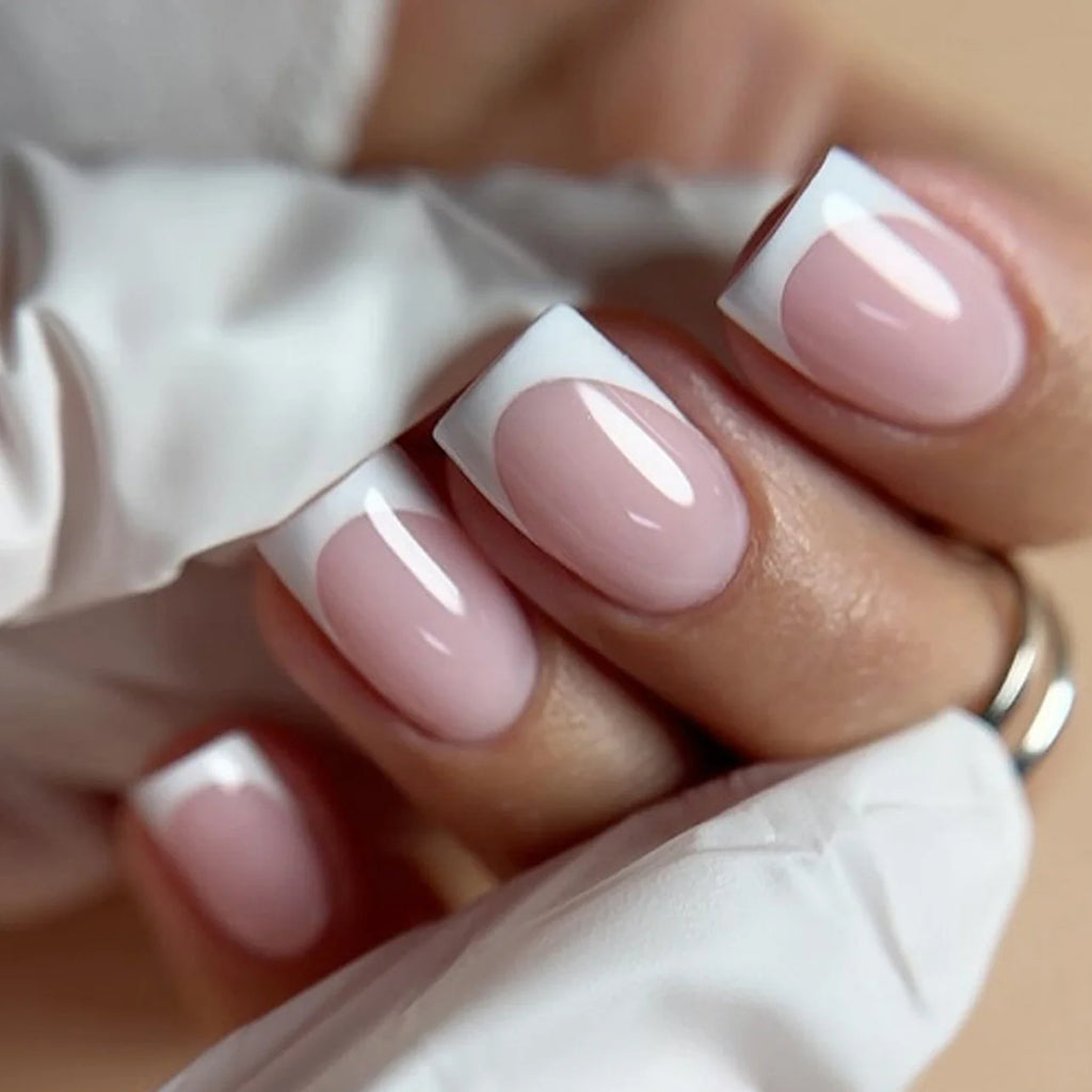 Faux ongles détachable style french carré