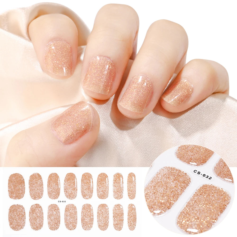 Stickers Ongles Gel Semi-Durci – Pose Facile, Résultat Salon