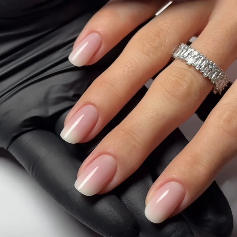 Faux ongles détachable style french carré