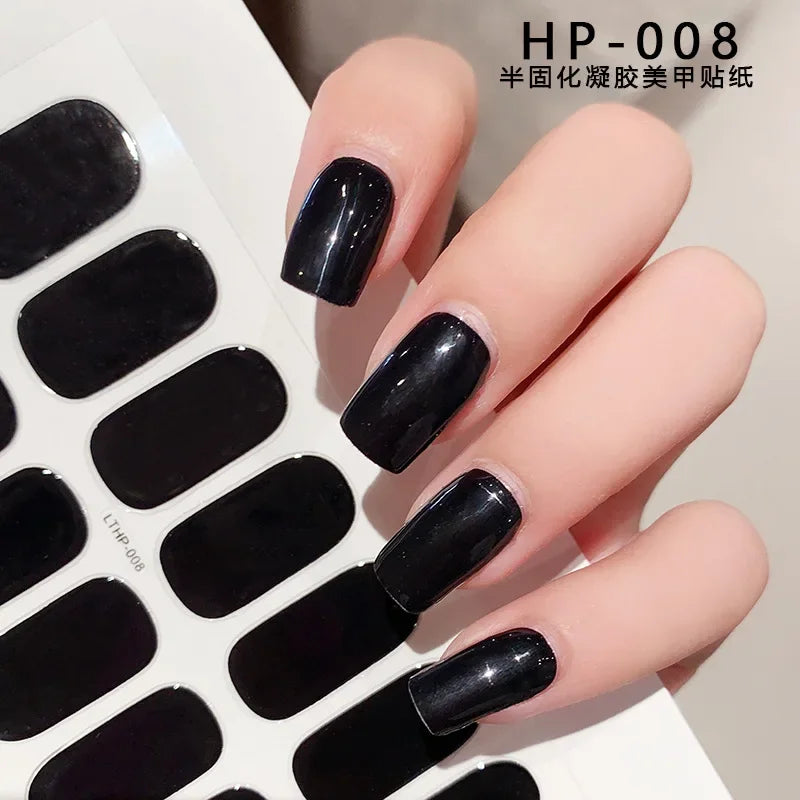 Stickers Ongles Gel Semi-Durci – Pose Facile, Résultat Salon
