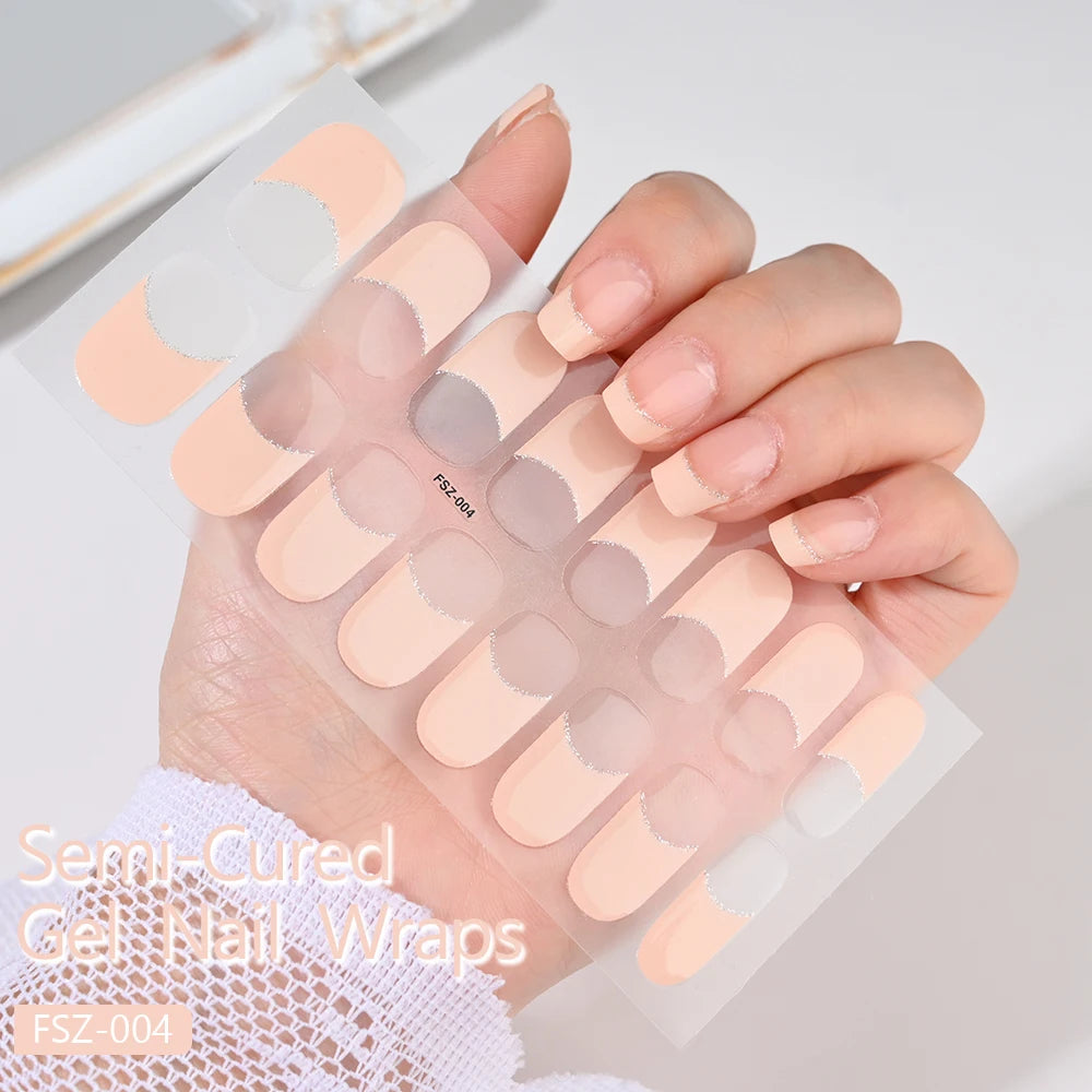Stickers Ongles Gel Semi-Durci – Pose Facile, Résultat Salon