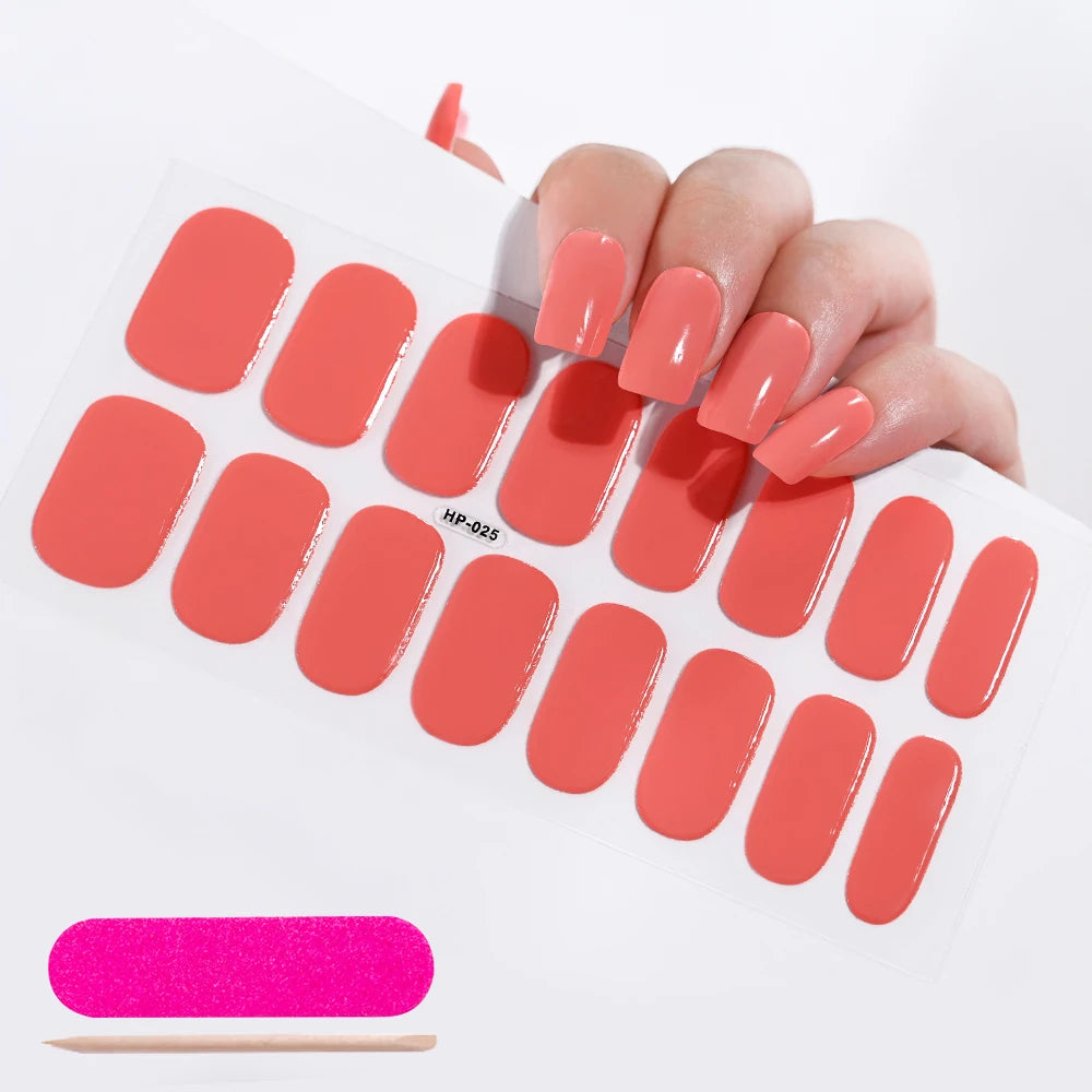 Stickers Ongles Gel Semi-Durci – Pose Facile, Résultat Salon