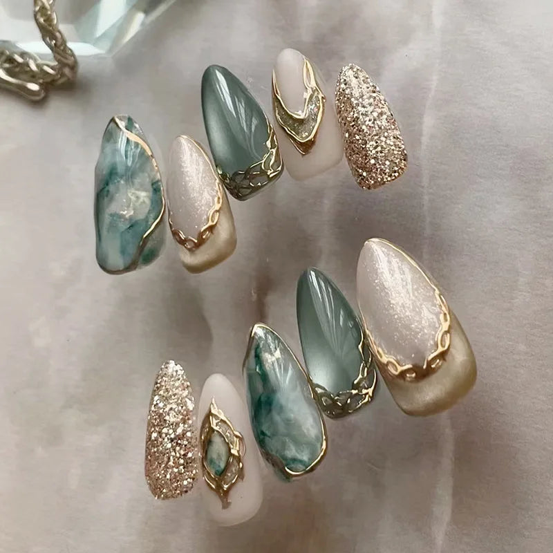 24 pièces ongles en 3D - couleurs multiples