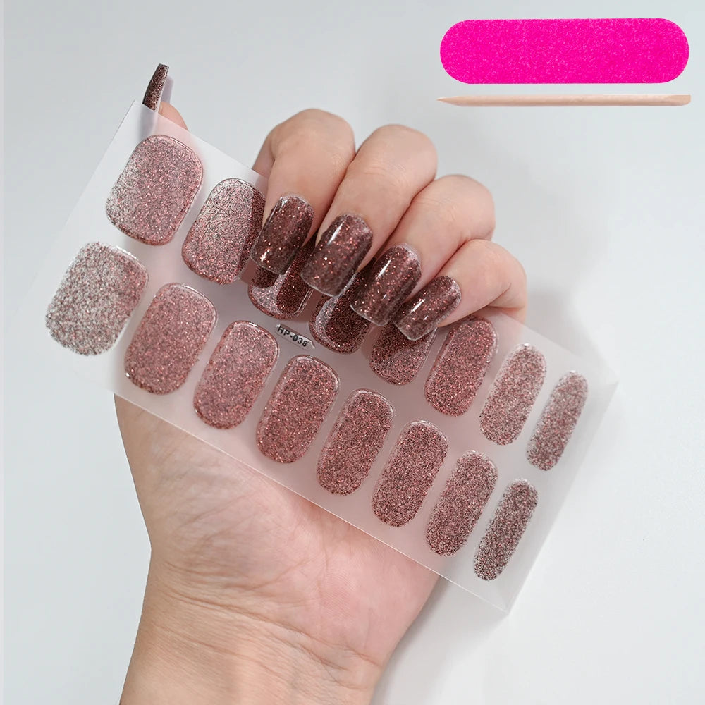 Stickers Ongles Gel Semi-Durci – Pose Facile, Résultat Salon